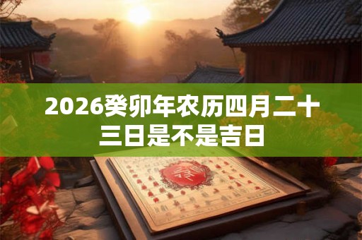 2026癸卯年农历四月二十三日是不是吉日