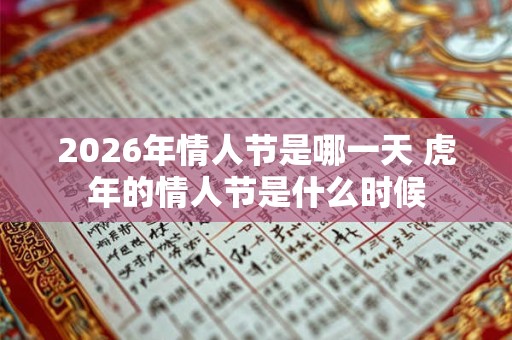 2026年情人节是哪一天 虎年的情人节是什么时候