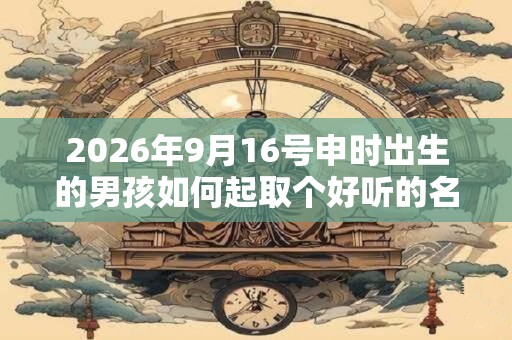 2026年9月16号申时出生的男孩如何起取个好听的名字和五行属性