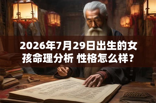 2026年7月29日出生的女孩命理分析 性格怎么样? 2026年7月29日出生的女孩命理分析 性格怎么样?