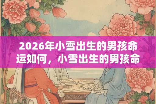 2026年小雪出生的男孩命运如何，小雪出生的男孩命理解析
