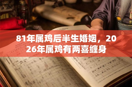 81年属鸡后半生婚姻，2026年属鸡有两喜缠身