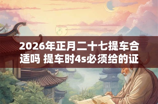 2026年正月二十七提车合适吗 提车时4s必须给的证件