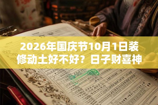 2026年国庆节10月1日装修动土好不好？日子财喜神在哪里？