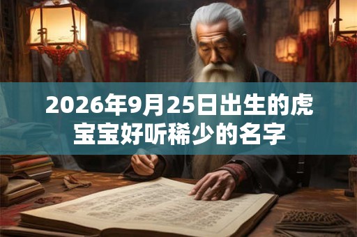 2026年9月25日出生的虎宝宝好听稀少的名字