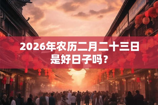 2026年农历二月二十三日是好日子吗？