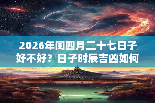 2026年闰四月二十七日子好不好？日子时辰吉凶如何？
