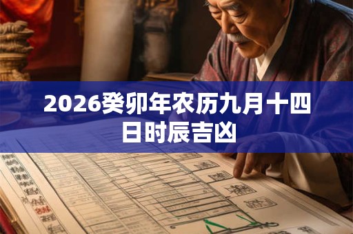 2026癸卯年农历九月十四日时辰吉凶