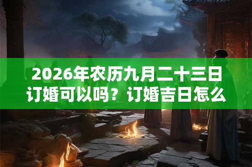 2026年农历九月二十三日订婚可以吗？订婚吉日怎么选？