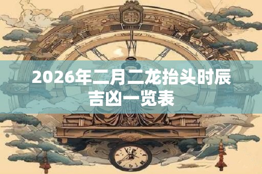 2026年二月二龙抬头时辰吉凶一览表