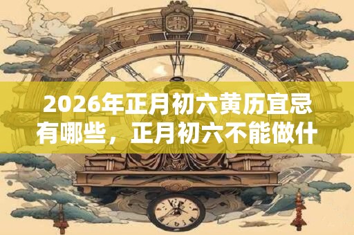 2026年正月初六黄历宜忌有哪些，正月初六不能做什么事？