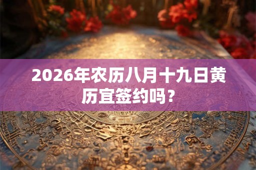 2026年农历八月十九日黄历宜签约吗？