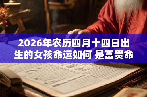 2026年农历四月十四日出生的女孩命运如何 是富贵命吗