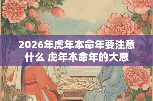 2026年虎年本命年要注意什么 虎年本命年的大忌 2026年虎年本命年要注意什么 虎年本命年的大忌