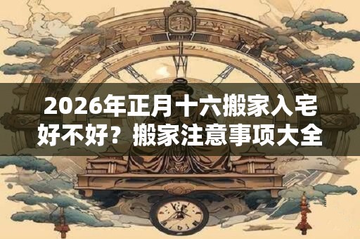 2026年正月十六搬家入宅好不好？搬家注意事项大全！