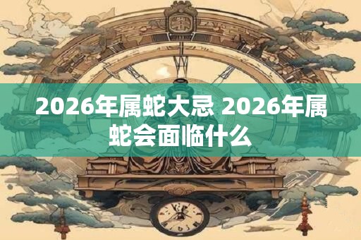 2026年属蛇大忌 2026年属蛇会面临什么