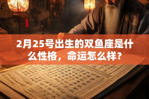 2月25号出生的双鱼座是什么性格，命运怎么样？