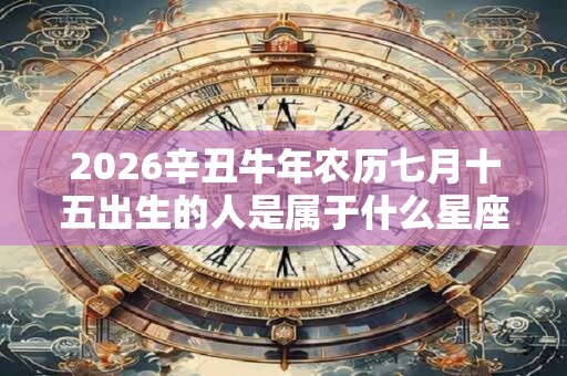 2026辛丑牛年农历七月十五出生的人是属于什么星座 命运如何