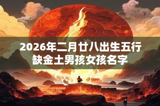 2026年二月廿八出生五行缺金土男孩女孩名字