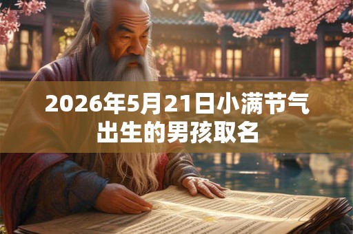 2026年5月21日小满节气出生的男孩取名
