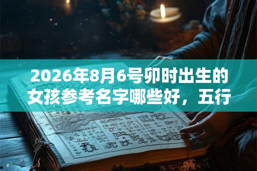 2026年8月6号卯时出生的女孩参考名字哪些好，五行属什么