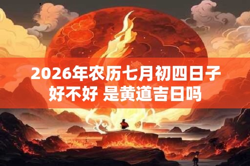 2026年农历七月初四日子好不好 是黄道吉日吗