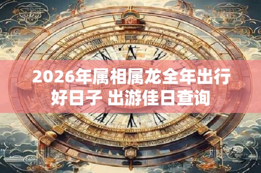 2026年属相属龙全年出行好日子 出游佳日查询 2026年属相属龙全年出行好日子 出游佳日查询
