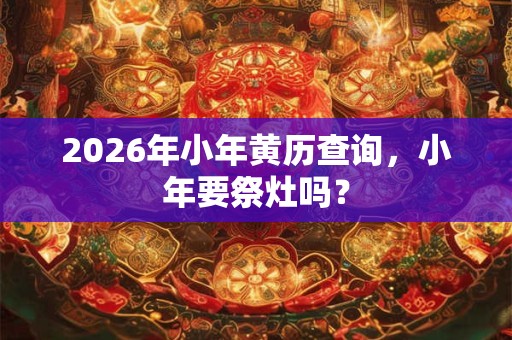 2026年小年黄历查询，小年要祭灶吗？