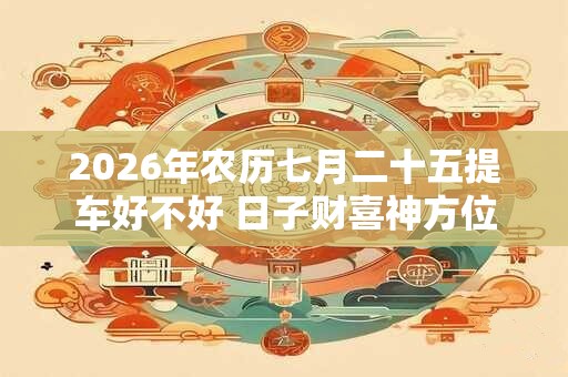 2026年农历七月二十五提车好不好 日子财喜神方位