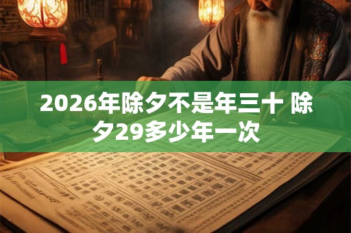 2026年除夕不是年三十 除夕29多少年一次