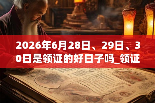 2026年6月28日、29日、30日是领证的好日子吗_领证可以吗 2026年6月28日、29日、30日是领证的好日子吗_领证可以吗