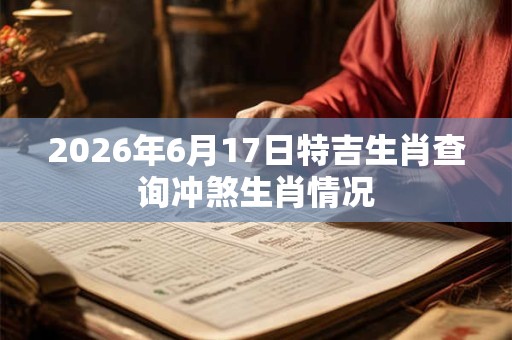 2026年6月17日特吉生肖查询冲煞生肖情况