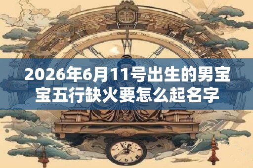 2026年6月11号出生的男宝宝五行缺火要怎么起名字