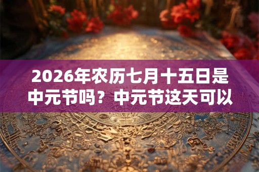 2026年农历七月十五日是中元节吗？中元节这天可以出殡吗？
