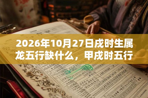 2026年10月27日戌时生属龙五行缺什么,甲戌时五行缺什么 2026年10月27日戌时生属龙五行缺什么,甲戌时五行缺什么