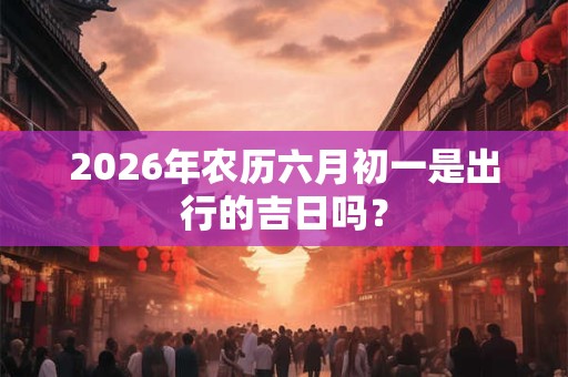 2026年农历六月初一是出行的吉日吗？
