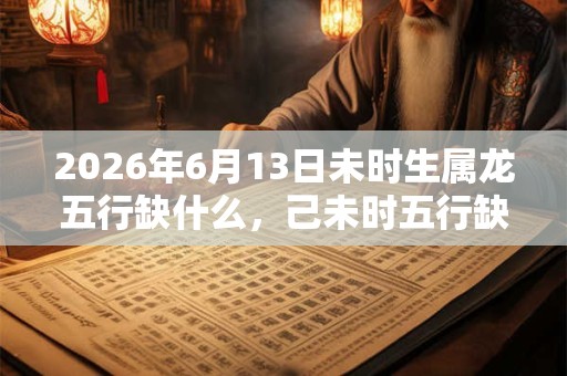 2026年6月13日未时生属龙五行缺什么,己未时五行缺什么 2026年6月13日未时生属龙五行缺什么,己未时五行缺什么