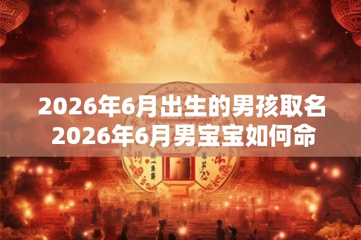 2026年6月出生的男孩取名 2026年6月男宝宝如何命名