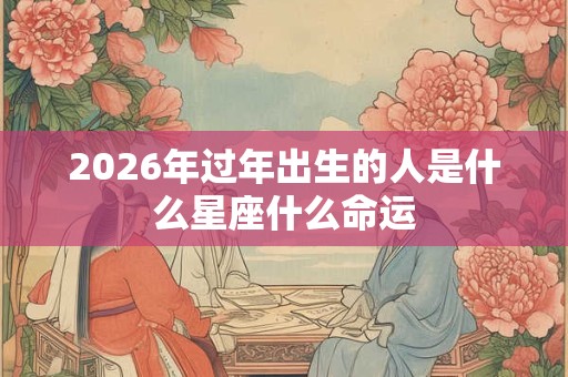 2026年过年出生的人是什么星座什么命运