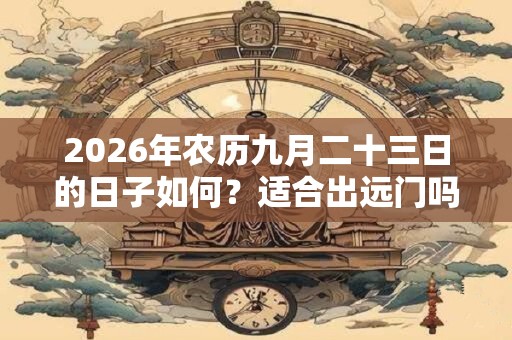 2026年农历九月二十三日的日子如何？适合出远门吗？