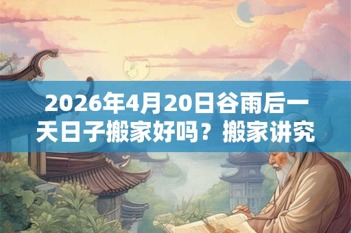 2026年4月20日谷雨后一天日子搬家好吗？搬家讲究有什么？