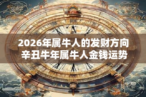 2026年属牛人的发财方向 辛丑牛年属牛人金钱运势