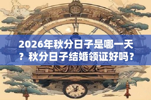 2026年秋分日子是哪一天？秋分日子结婚领证好吗？秋分是吉日吗？