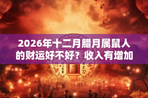 2026年十二月腊月属鼠人的财运好不好？收入有增加吗？