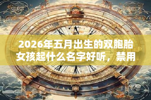 2026年五月出生的双胞胎女孩起什么名字好听，禁用什么字