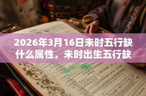 2026年3月16日未时五行缺什么属性，未时出生五行缺什么