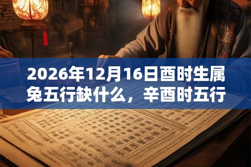 2026年12月16日酉时生属兔五行缺什么,辛酉时五行缺什么 2026年12月16日酉时生属兔五行缺什么,辛酉时五行缺什么