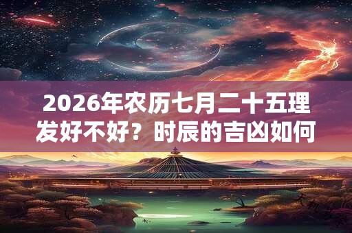 2026年农历七月二十五理发好不好？时辰的吉凶如何？