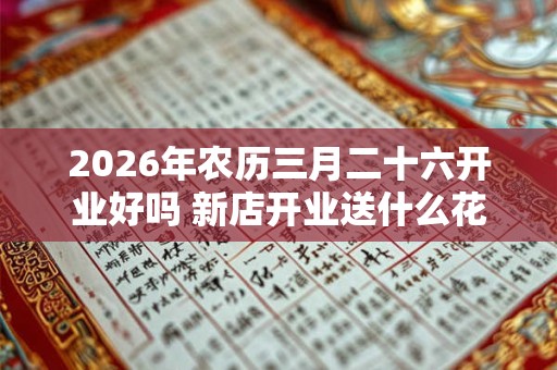 2026年农历三月二十六开业好吗 新店开业送什么花