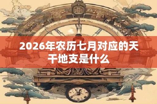 2026年农历七月对应的天干地支是什么